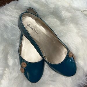 Patent “leather” teal size 7